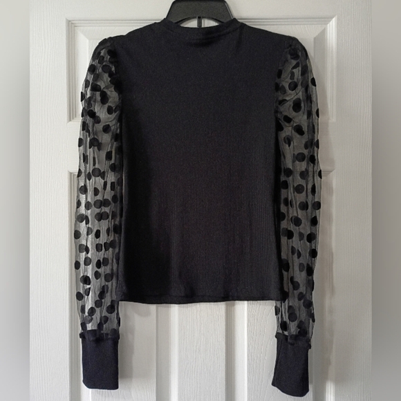 🔴Black Polka Dot Sleeve Top - Picture 5 of 5
